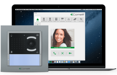 Комплект IP-видеодомофона Comelit с вызывной панелью iKall + ПО PC-intercom H264.